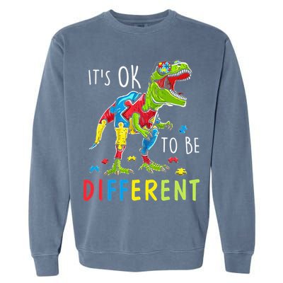 Its Ok to Be Different Autism Dinosaur Garment-Dyed Sweatshirt