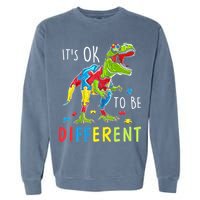 Its Ok to Be Different Autism Dinosaur Garment-Dyed Sweatshirt