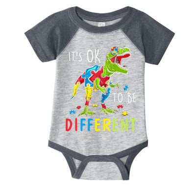 Its Ok to Be Different Autism Dinosaur Infant Baby Jersey Bodysuit