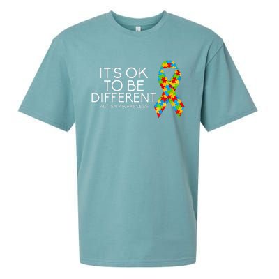 It's OK To Be Different Autism Awareness Sueded Cloud Jersey T-Shirt