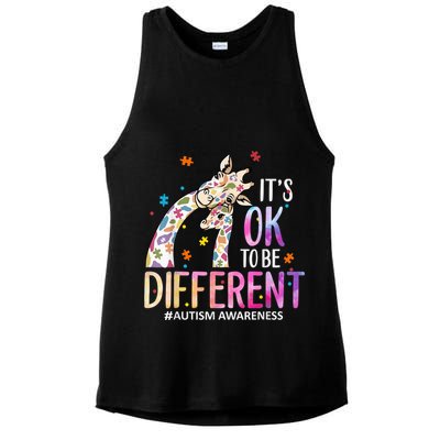 Its Ok To Be Different Autism Awareness Acceptance Be Kind Ladies PosiCharge Tri-Blend Wicking Tank