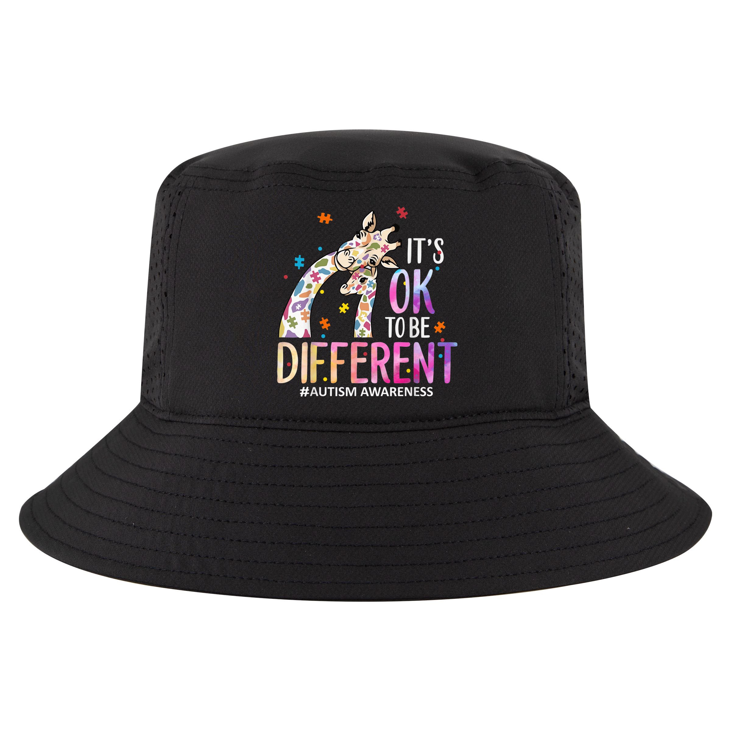 Its Ok To Be Different Autism Awareness Acceptance Be Kind Cool Comfort Performance Bucket Hat