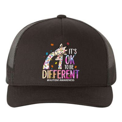 Its Ok To Be Different Autism Awareness Acceptance Be Kind Yupoong Adult 5-Panel Trucker Hat