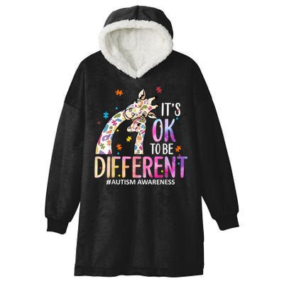Its Ok To Be Different Autism Awareness Acceptance Be Kind Hooded Wearable Blanket
