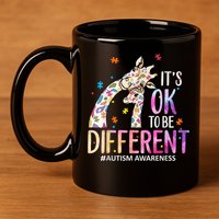 Its Ok To Be Different Autism Awareness Acceptance Be Kind 11oz C Handle Ceramic Mug