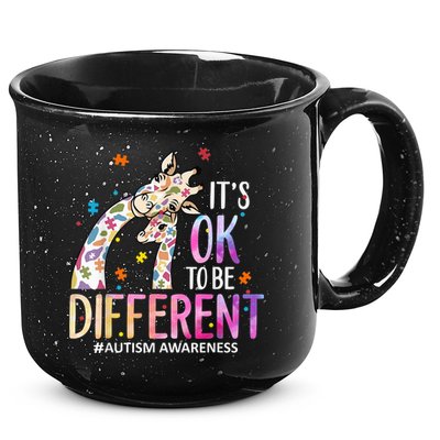 Its Ok To Be Different Autism Awareness Acceptance Be Kind 15oz Campfire Ceramic Mug