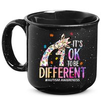 Its Ok To Be Different Autism Awareness Acceptance Be Kind 15oz Campfire Ceramic Mug