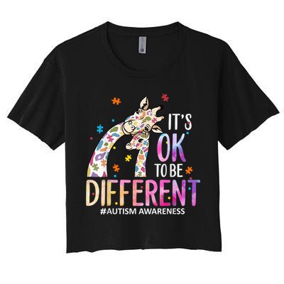 Its Ok To Be Different Autism Awareness Acceptance Be Kind Crop Top