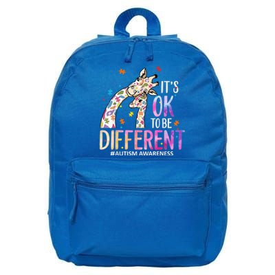 Its Ok To Be Different Autism Awareness Acceptance Be Kind 16 in Basic Backpack