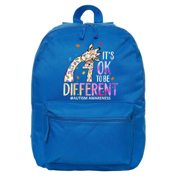 Its Ok To Be Different Autism Awareness Acceptance Be Kind 16 in Basic Backpack