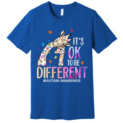 Its Ok To Be Different Autism Awareness Acceptance Be Kind Premium T-Shirt