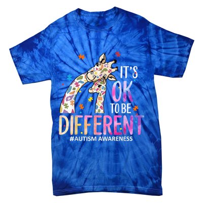 Its Ok To Be Different Autism Awareness Acceptance Be Kind Tie-Dye T-Shirt