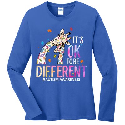 Its Ok To Be Different Autism Awareness Acceptance Be Kind Ladies Long Sleeve Shirt