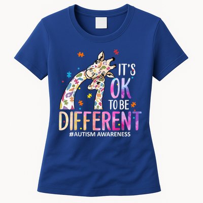 Its Ok To Be Different Autism Awareness Acceptance Be Kind Womens T-Shirt