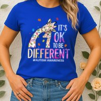 Its Ok To Be Different Autism Awareness Acceptance Be Kind Womens T-Shirt