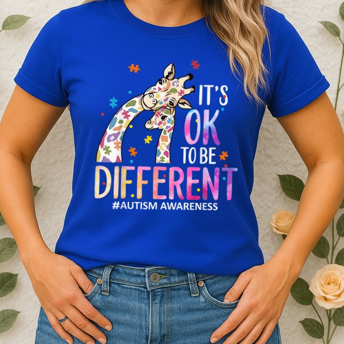 Its Ok To Be Different Autism Awareness Acceptance Be Kind Womens T-Shirt