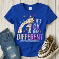 Its Ok To Be Different Autism Awareness Acceptance Be Kind Womens T-Shirt