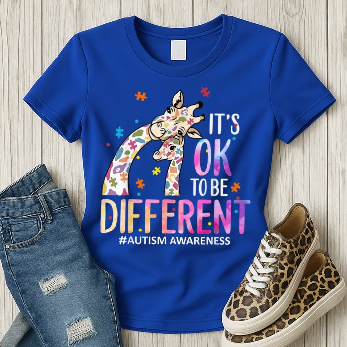 Its Ok To Be Different Autism Awareness Acceptance Be Kind Womens T-Shirt