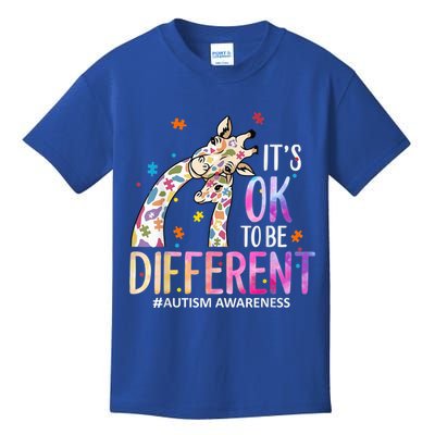Its Ok To Be Different Autism Awareness Acceptance Be Kind Kids T-Shirt