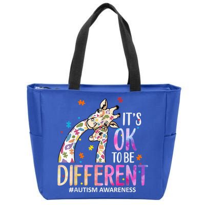 Its Ok To Be Different Autism Awareness Acceptance Be Kind Zip Tote Bag