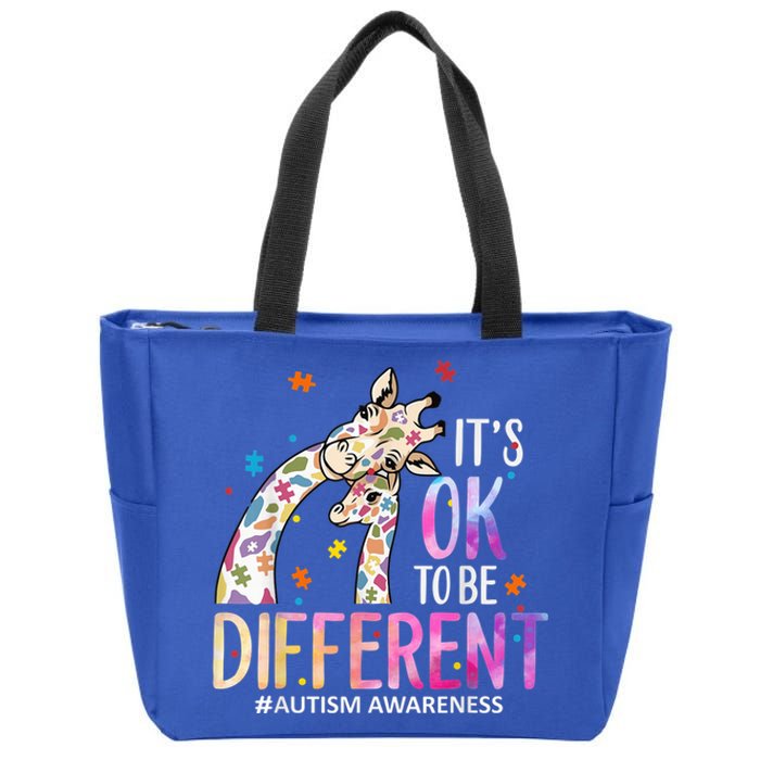 Its Ok To Be Different Autism Awareness Acceptance Be Kind Zip Tote Bag