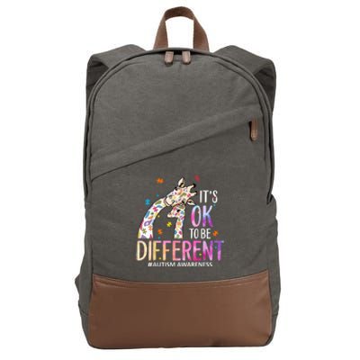 Its Ok To Be Different Autism Awareness Acceptance Be Kind Cotton Canvas Backpack