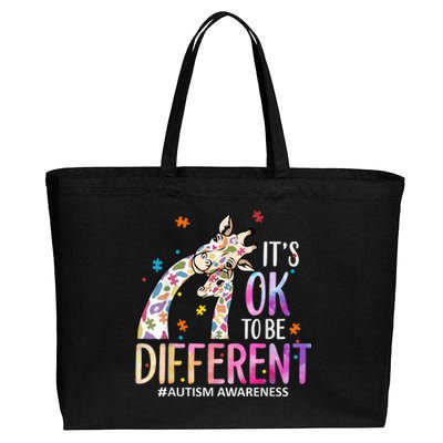 Its Ok To Be Different Autism Awareness Acceptance Be Kind Cotton Canvas Jumbo Tote