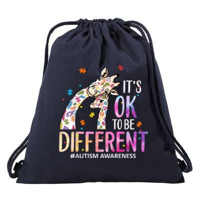 Its Ok To Be Different Autism Awareness Acceptance Be Kind Drawstring Bag