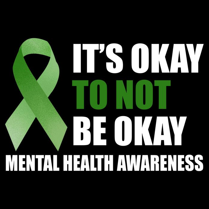 It's Okay To Not Be Okay Mental Health Awareness Ribbon Impact Tech Backpack