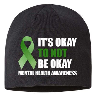 It's Okay To Not Be Okay Mental Health Awareness Ribbon Sustainable Beanie