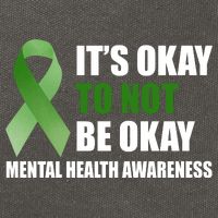 It's Okay To Not Be Okay Mental Health Awareness Ribbon Cotton Canvas Backpack