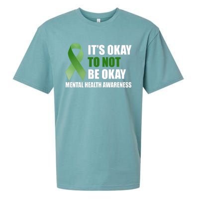 It's Okay To Not Be Okay Mental Health Awareness Ribbon Sueded Cloud Jersey T-Shirt