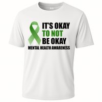 It's Okay To Not Be Okay Mental Health Awareness Ribbon Cooling Performance Crew T-Shirt