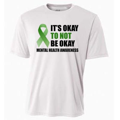 It's Okay To Not Be Okay Mental Health Awareness Ribbon Cooling Performance Crew T-Shirt