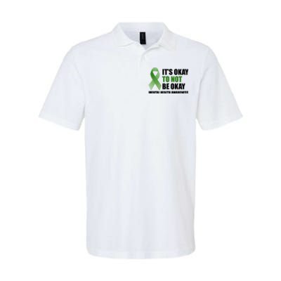 It's Okay To Not Be Okay Mental Health Awareness Ribbon Softstyle Adult Sport Polo