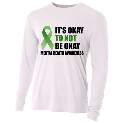 It's Okay To Not Be Okay Mental Health Awareness Ribbon Cooling Performance Long Sleeve Crew