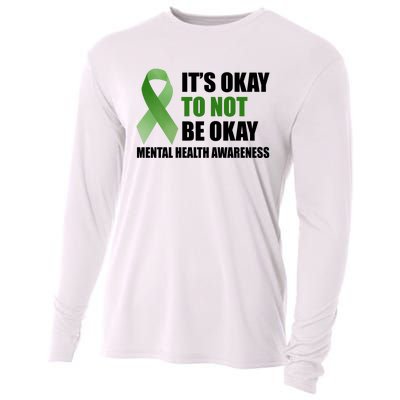 It's Okay To Not Be Okay Mental Health Awareness Ribbon Cooling Performance Long Sleeve Crew