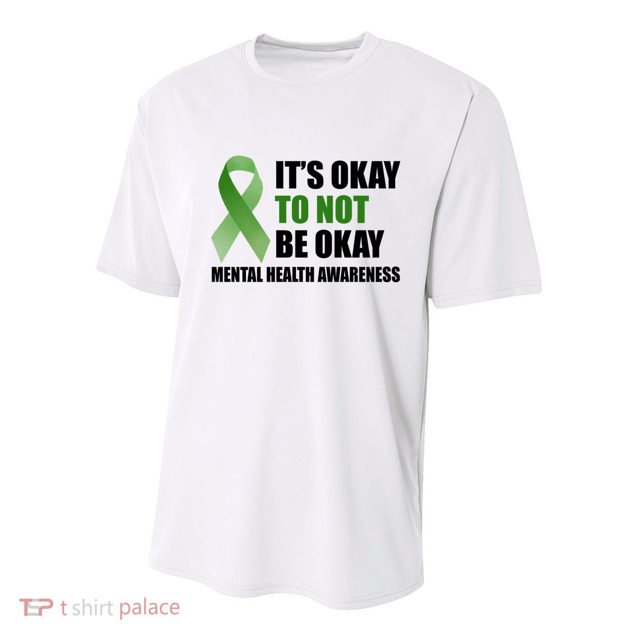 It's Okay To Not Be Okay Mental Health Awareness Ribbon Youth Performance Sprint T-Shirt
