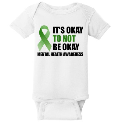 It's Okay To Not Be Okay Mental Health Awareness Ribbon Baby Bodysuit