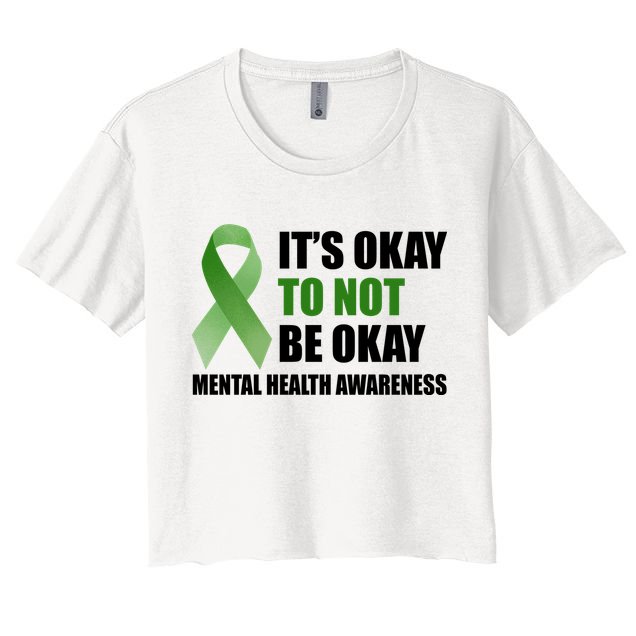 It's Okay To Not Be Okay Mental Health Awareness Ribbon Crop Top