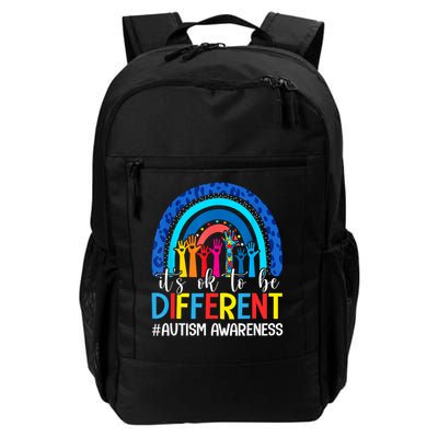 It's Ok To Be Different Autism Awareness Leopard Rainbow Daily Commute Backpack