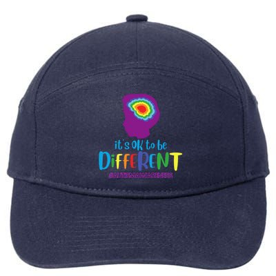 It's OK To Be Different Autism Awareness 7-Panel Snapback Hat