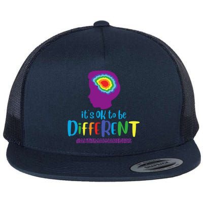 It's OK To Be Different Autism Awareness Flat Bill Trucker Hat