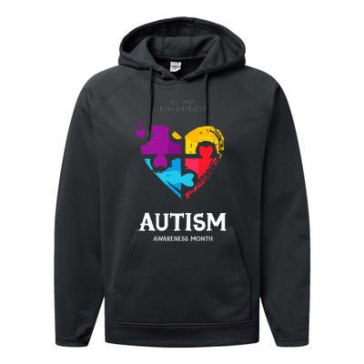 It's Ok To Be Different Autism Awareness Performance Fleece Hoodie