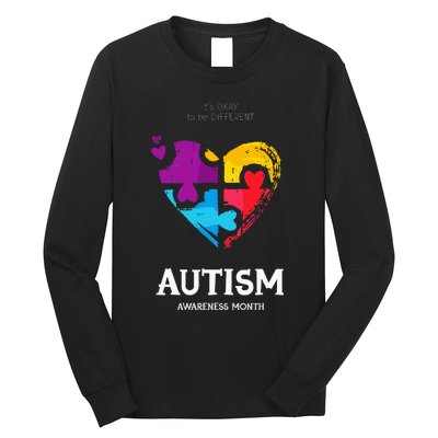 It's Ok To Be Different Autism Awareness Long Sleeve Shirt