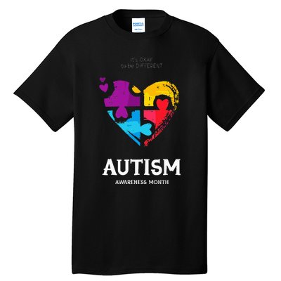 It's Ok To Be Different Autism Awareness Tall T-Shirt