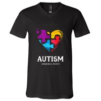 It's Ok To Be Different Autism Awareness V-Neck T-Shirt