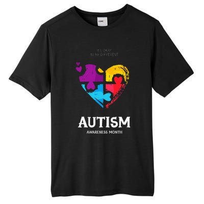 It's Ok To Be Different Autism Awareness Tall Fusion ChromaSoft Performance T-Shirt