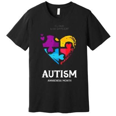 It's Ok To Be Different Autism Awareness Premium T-Shirt