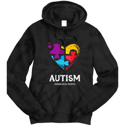 It's Ok To Be Different Autism Awareness Tie Dye Hoodie